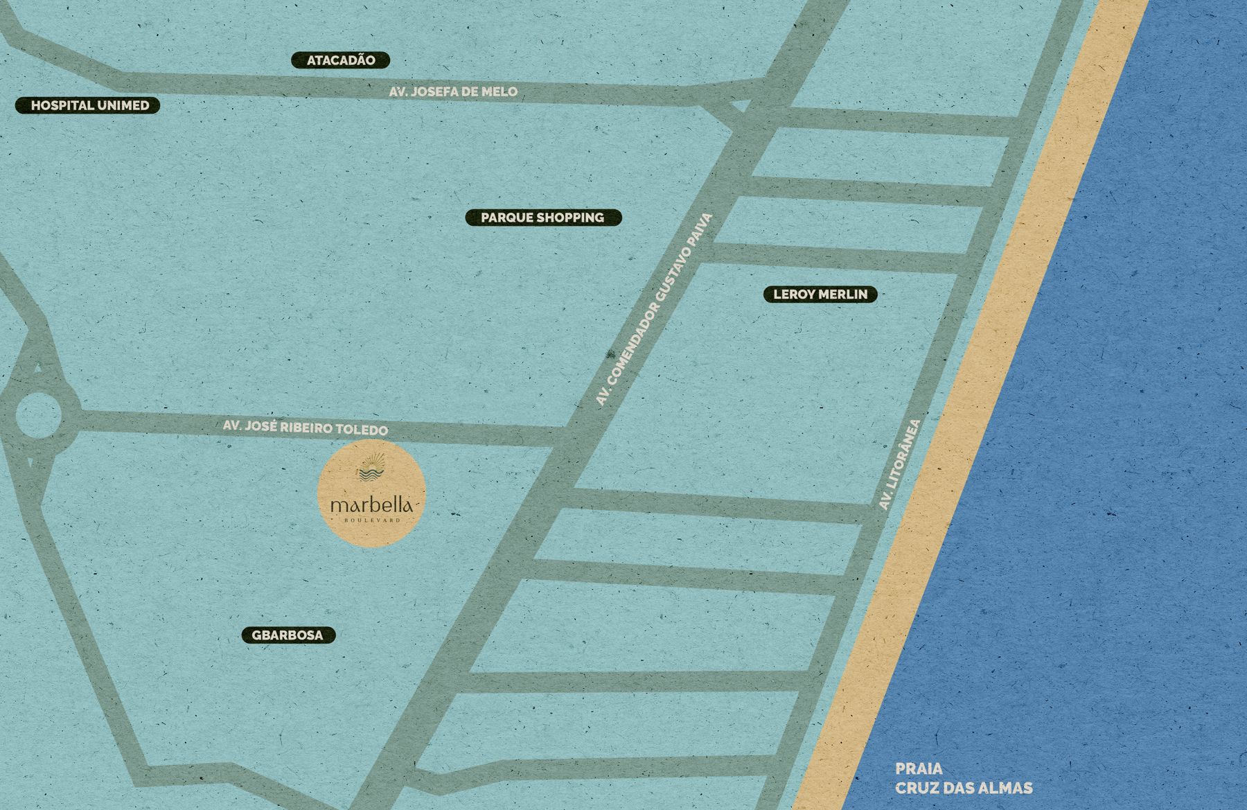 Mapa de localização do Marbella Boulevard